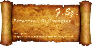 Ferenczei Szilveszter névjegykártya